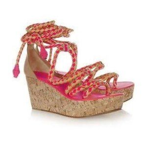 Tory Burch rope sandals/wedges firm